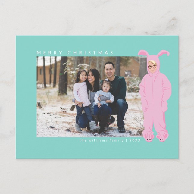 Cartes Pour Fêtes Annuelles Une histoire de Noël | Costume Ralphie Bunny - Pho (Devant)