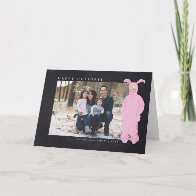Cartes Pour Fêtes Annuelles Une histoire de Noël | Costume Ralphie Bunny - Pho (Devant)