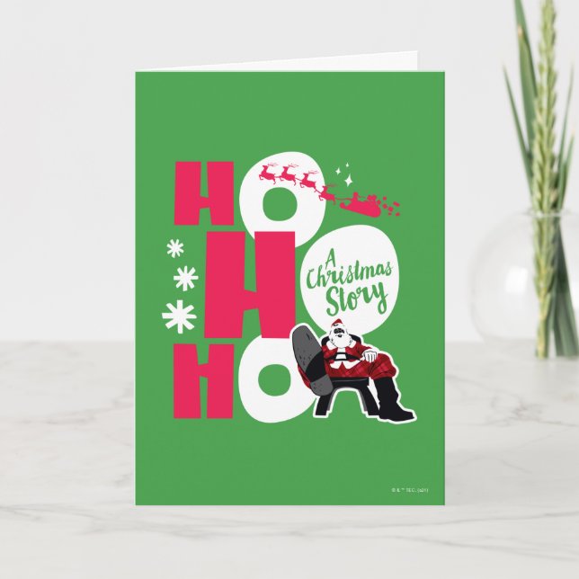 Cartes Pour Fêtes Annuelles Une histoire de Noël | Ho Ho Ho (Devant)