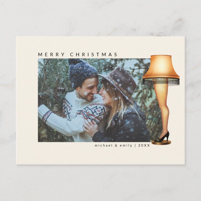 Cartes Pour Fêtes Annuelles Une Lampe à lèvres de Noël | Photo (Devant)