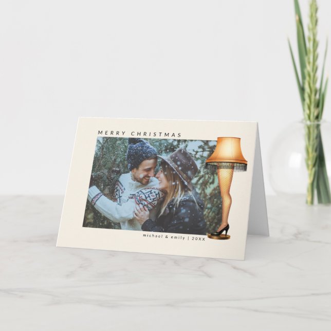 Cartes Pour Fêtes Annuelles Une Lampe à lèvres de Noël | Photo (Devant)
