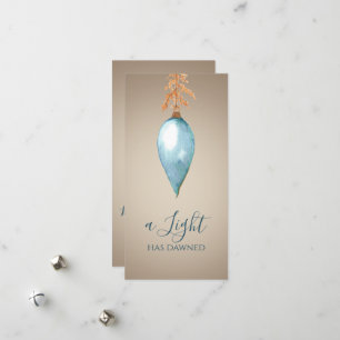 Cartes Pour Fêtes Annuelles Une Lumière Est Apparue   Noël personnalisé Waterc