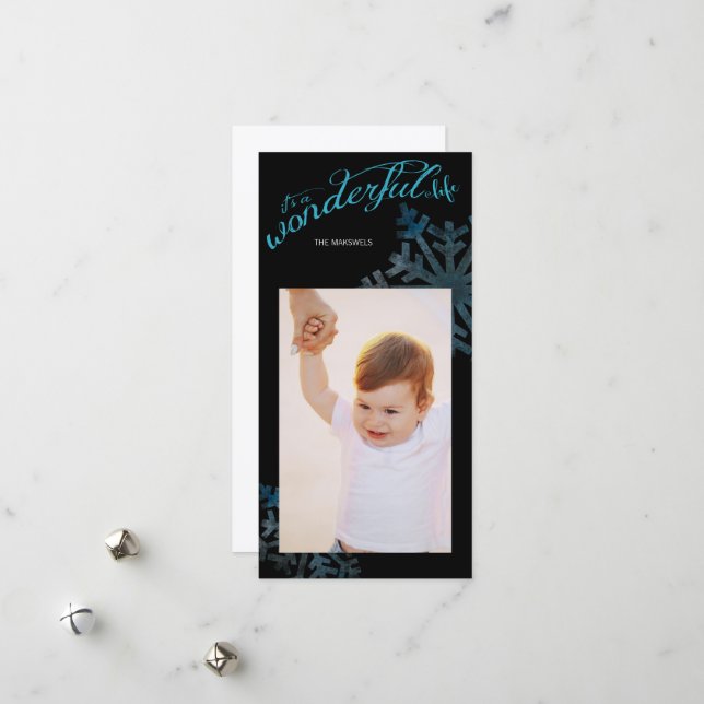 Cartes Pour Fêtes Annuelles Une merveilleuse photo de vacances (Devant/Arrière en situation)