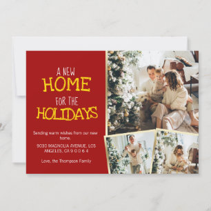 Cartes Pour Fêtes Annuelles Une Nouvelle Maison Pour Les Vacances Photo Rouge 