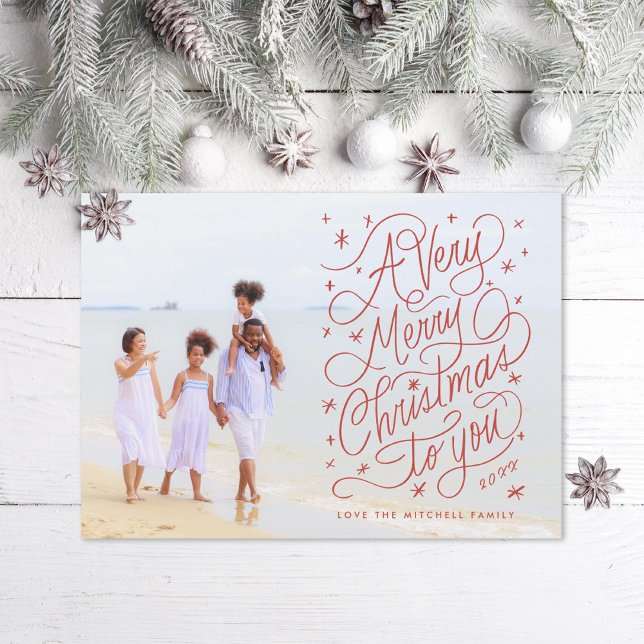 Cartes Pour Fêtes Annuelles Une photo de Noël très joyeuse (Créateur téléchargé)