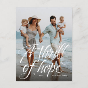 Cartes Pour Fêtes Annuelles Une photo religieuse de Thrill of Hope