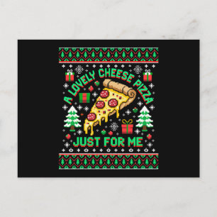Cartes Pour Fêtes Annuelles Une pizza au fromage adorable juste pour moi Noël