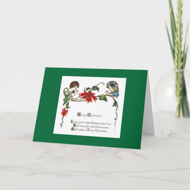 Cartes Pour Fêtes Annuelles Une prière de Noël (Devant)