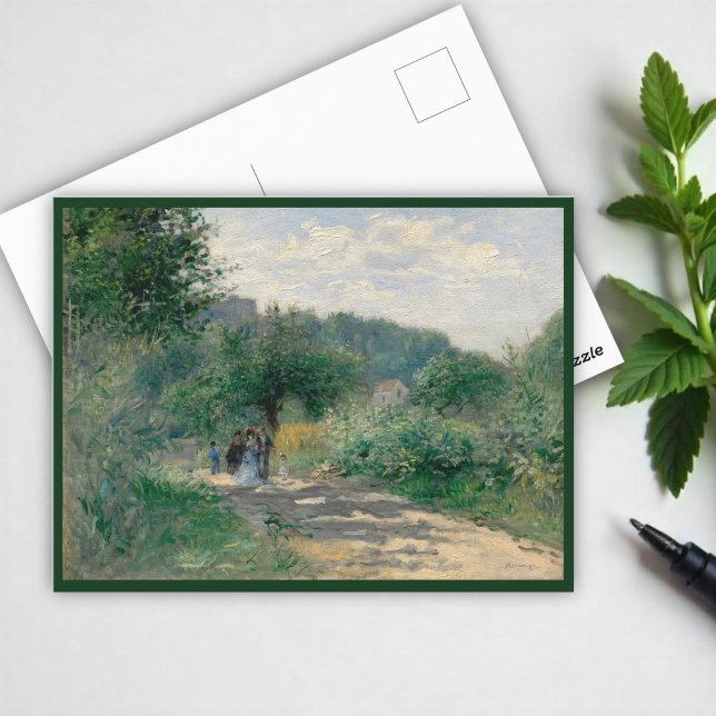 Cartes Pour Fêtes Annuelles Une route à Louveciennes par Auguste Renoir (Créateur téléchargé)