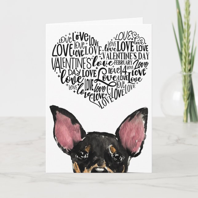 Cartes Pour Fêtes Annuelles Une Saint-Valentin de votre Manchester Terrier (Devant)