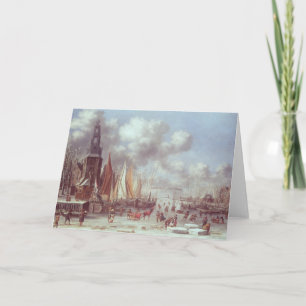 Cartes Pour Fêtes Annuelles Une scène d'hiver à Amsterdam