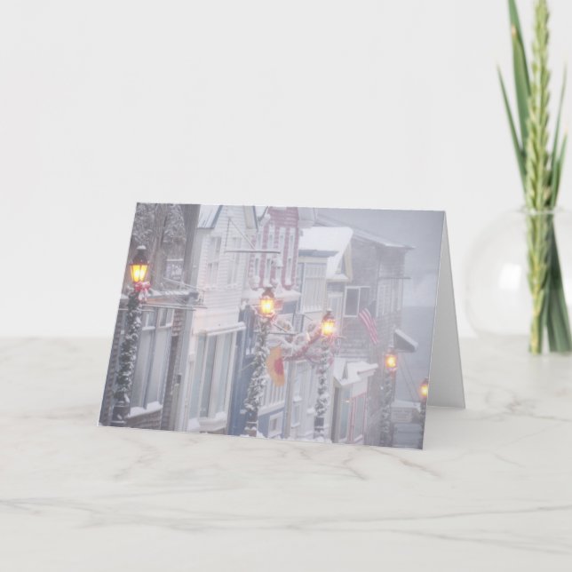 Cartes Pour Fêtes Annuelles Une scène hivernale (Devant)