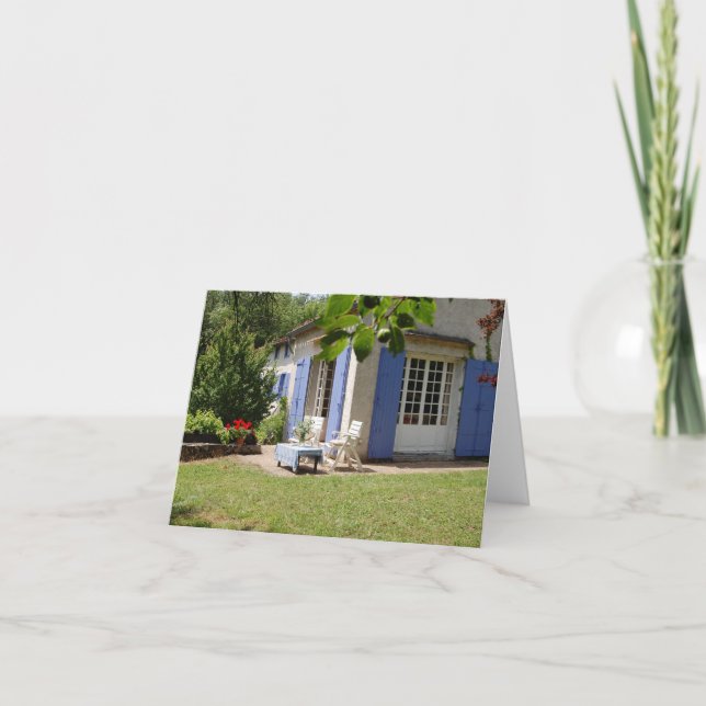 Cartes Pour Fêtes Annuelles Une terrasse française (Devant)
