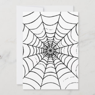 Cartes Pour Fêtes Annuelles Une toile d'araignée simple - Gros plan