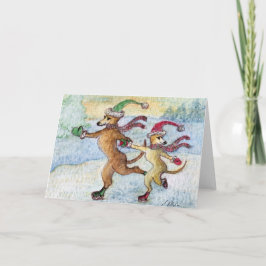 Cartes Pour Fêtes Annuelles Une tradition de vacances - patinage