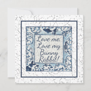 Cartes Pour Fêtes Annuelles Unique Blue Valentine Lapin Lapin Amour Delft