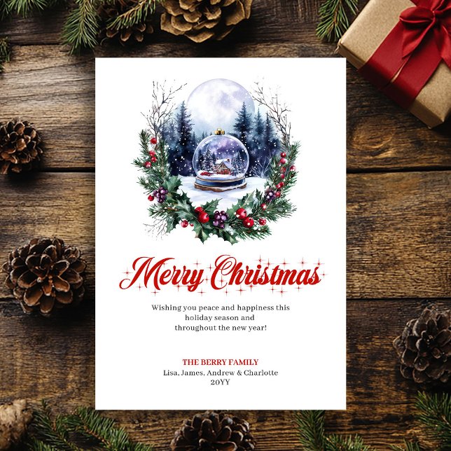 Cartes Pour Fêtes Annuelles Unique Christmas Scene Red Green Greeting Card (Unique Christmas Scene Red Green Greeting Card)