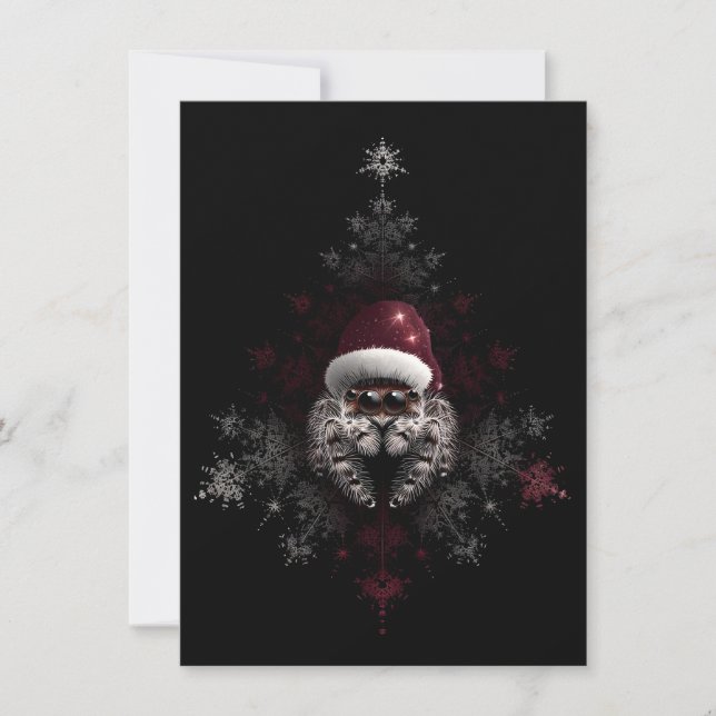 Cartes Pour Fêtes Annuelles Unique Jumping Spider Christmas Cards (Devant)