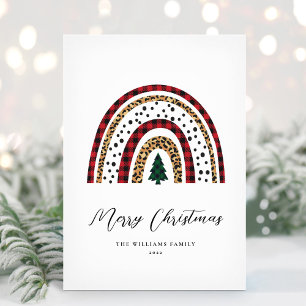 Cartes Pour Fêtes Annuelles Unique moderne Noël arc-en-ciel non photo