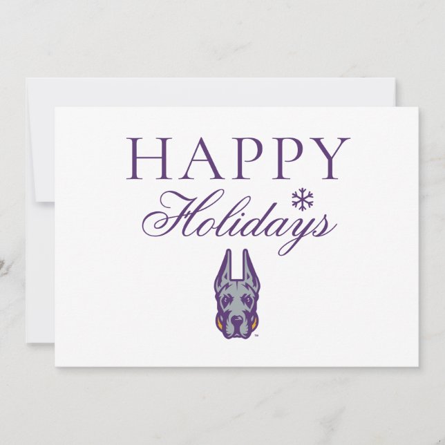 Cartes Pour Fêtes Annuelles Université d'Albany Chef de la mascotte Great Dane (Devant)