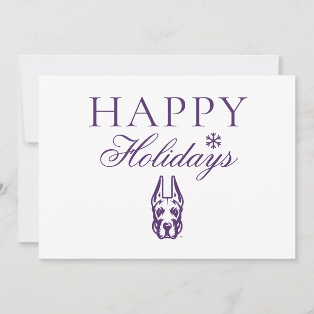 Cartes Pour Fêtes Annuelles Université d'Albany Chef de la mascotte Great Dane (Devant)