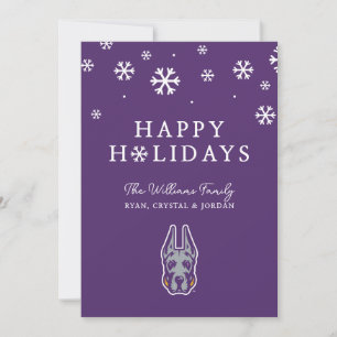 Cartes Pour Fêtes Annuelles Université d'Albany Chef de la mascotte Great Dane