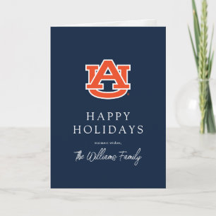 Cartes Pour Fêtes Annuelles Université d'Auburn   Motif de vacances