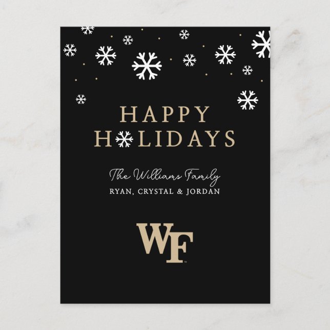 Cartes Pour Fêtes Annuelles Université de Wake Forest | WF (Devant)