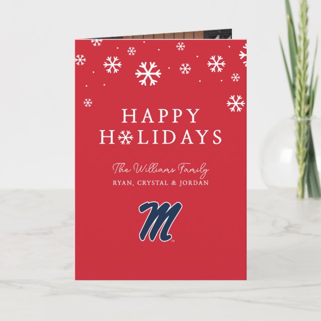 Cartes Pour Fêtes Annuelles Université du Mississippi | Script M (Devant)