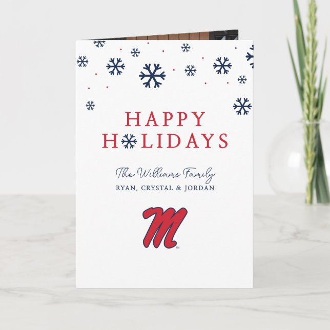 Cartes Pour Fêtes Annuelles Université du Mississippi | Script M (Devant)