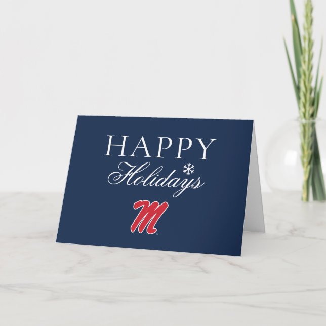 Cartes Pour Fêtes Annuelles Université du Mississippi | Script M (Devant)