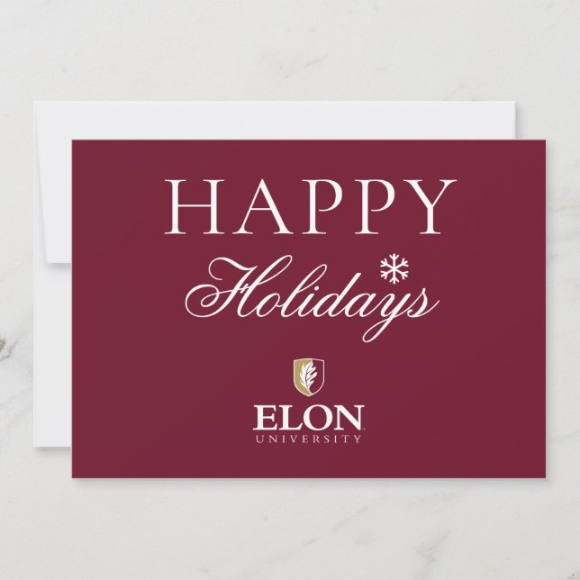 Cartes Pour Fêtes Annuelles Université Elon (Devant)
