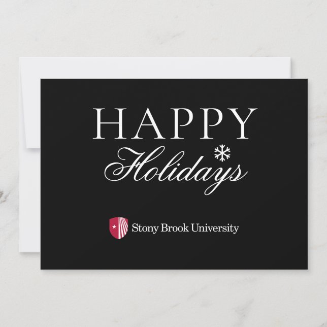 Cartes Pour Fêtes Annuelles Université Stony Brook | Mot-symbole (Devant)