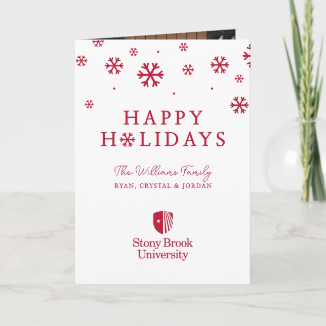 Cartes Pour Fêtes Annuelles Université Stony Brook | Mot-symbole (Devant)