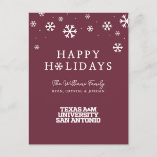Cartes Pour Fêtes Annuelles Université Texas A&M de San Antonio