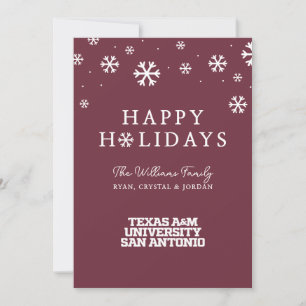Cartes Pour Fêtes Annuelles Université Texas A&M de San Antonio