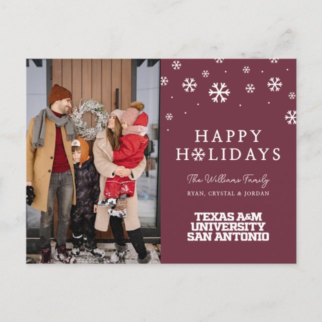 Cartes Pour Fêtes Annuelles Université Texas A&M de San Antonio (Devant)