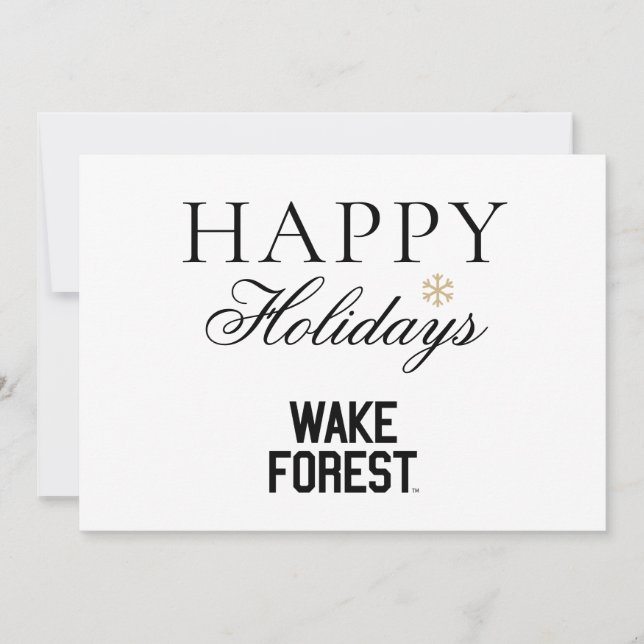 Cartes Pour Fêtes Annuelles Université Wake Forest | Wake Forest (Devant)