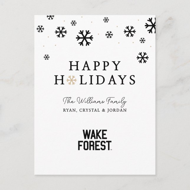 Cartes Pour Fêtes Annuelles Université Wake Forest | Wake Forest (Devant)