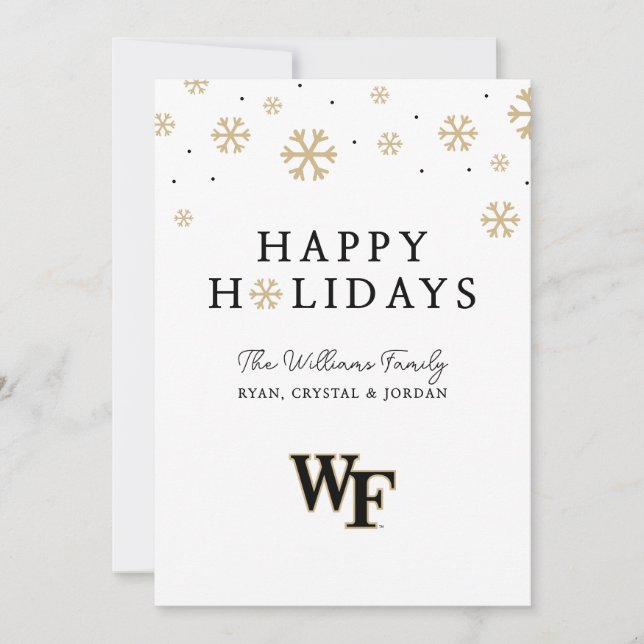 Cartes Pour Fêtes Annuelles Université Wake Forest | WF (Devant)
