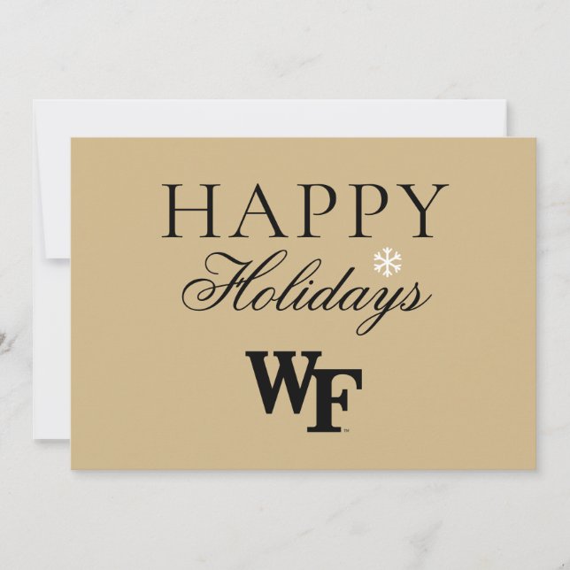 Cartes Pour Fêtes Annuelles Université Wake Forest | WF (Devant)