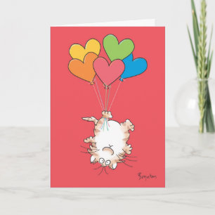 Cartes Pour Fêtes Annuelles UPSIDE-DOWN CAT Valentines by Boynton