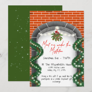 Cartes Pour Fêtes Annuelles Urban Me Rencontrez Sous Le Mistletoe Christmas