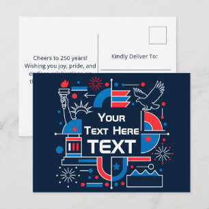 Cartes Pour Fêtes Annuelles USA personnalisé 250