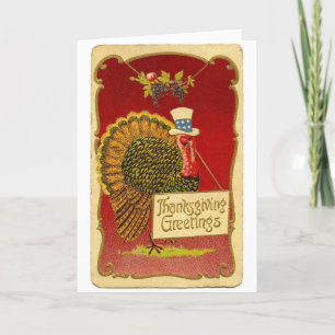 Cartes Pour Fêtes Annuelles USA Thanksgiving Turquie
