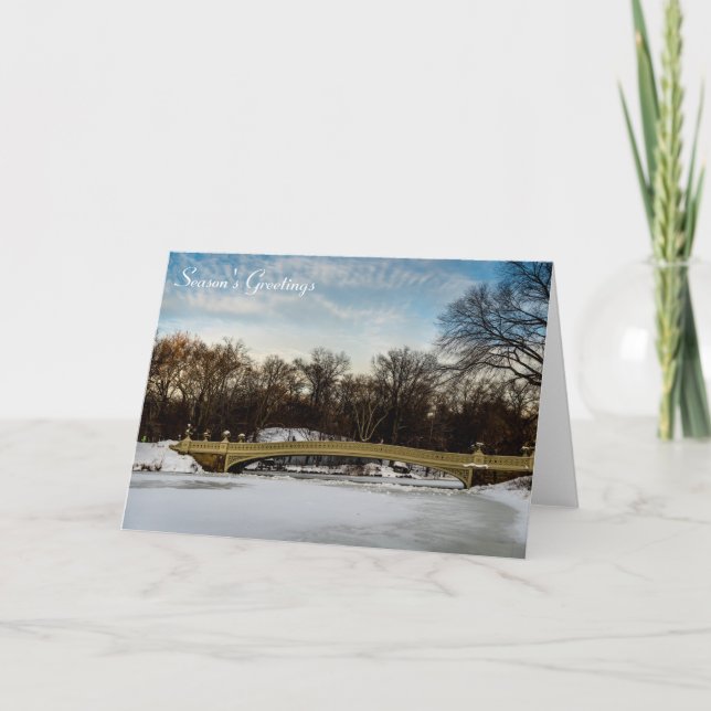 Cartes Pour Fêtes Annuelles Vacances à Central Park (Devant)