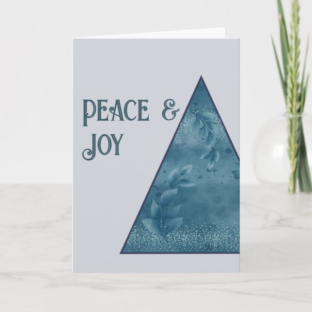 Cartes Pour Fêtes Annuelles Vacances abstraites branchées Noël hiver arbre (Devant)