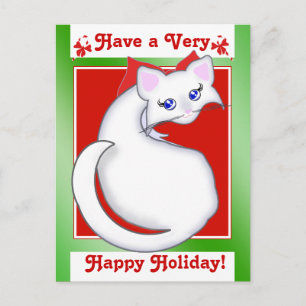 Cartes Pour Fêtes Annuelles Vacances Bianca Toon Kitty !Carte postale
