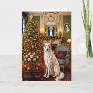 Cartes Pour Fêtes Annuelles Vacances Borzoï