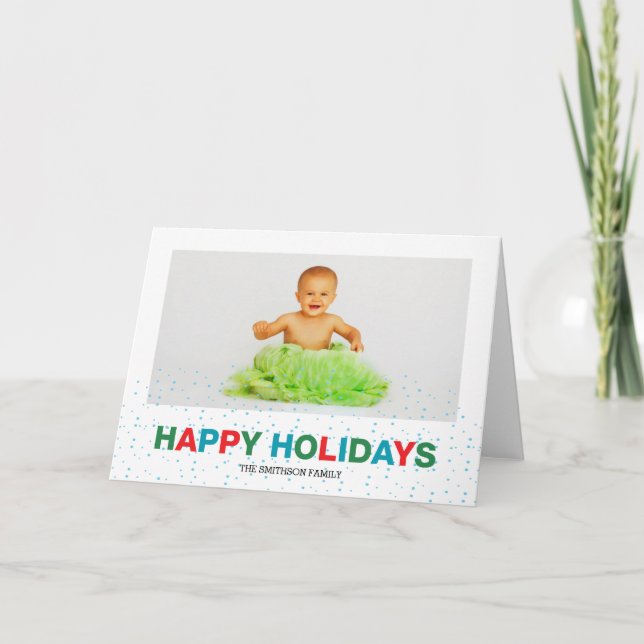 Cartes Pour Fêtes Annuelles vacances colorées (Devant)